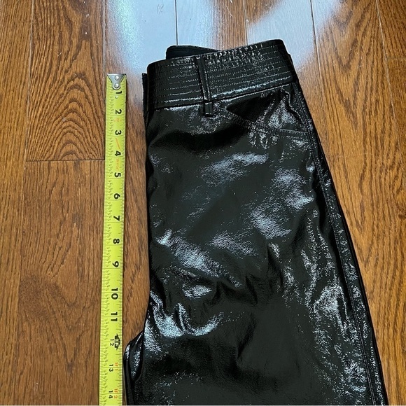 Aritzia Wilfred Funk High Rise Glossy Vinyl Vegan Leather Pants in Black - Sz 4 - Picture 14 of 16